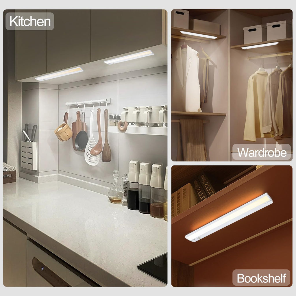 2 Packs Under Cabinet Lighting, 24in 18W Dimmable LED Light, 5 Color Temperature U625