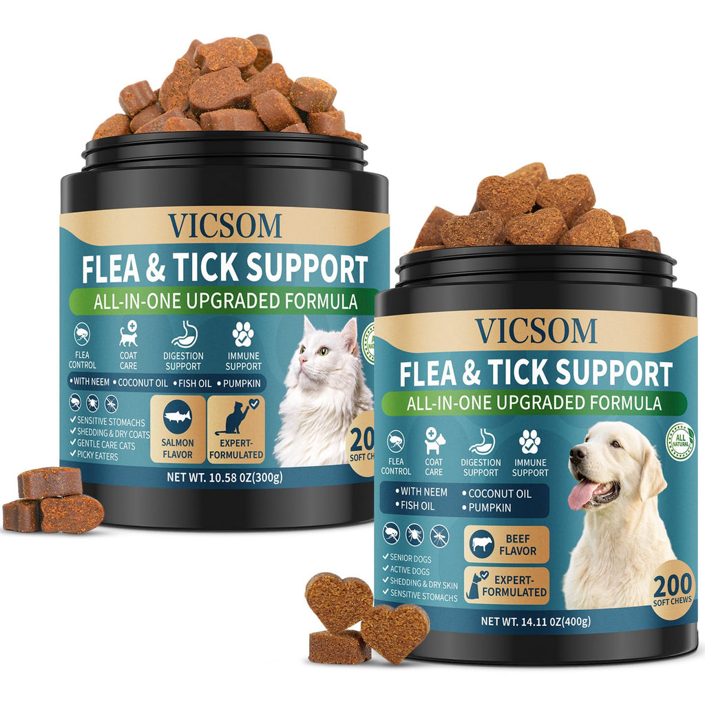 Chewable Flea and Tick Prevention for Dogs & Cats, 400 Treats P4889