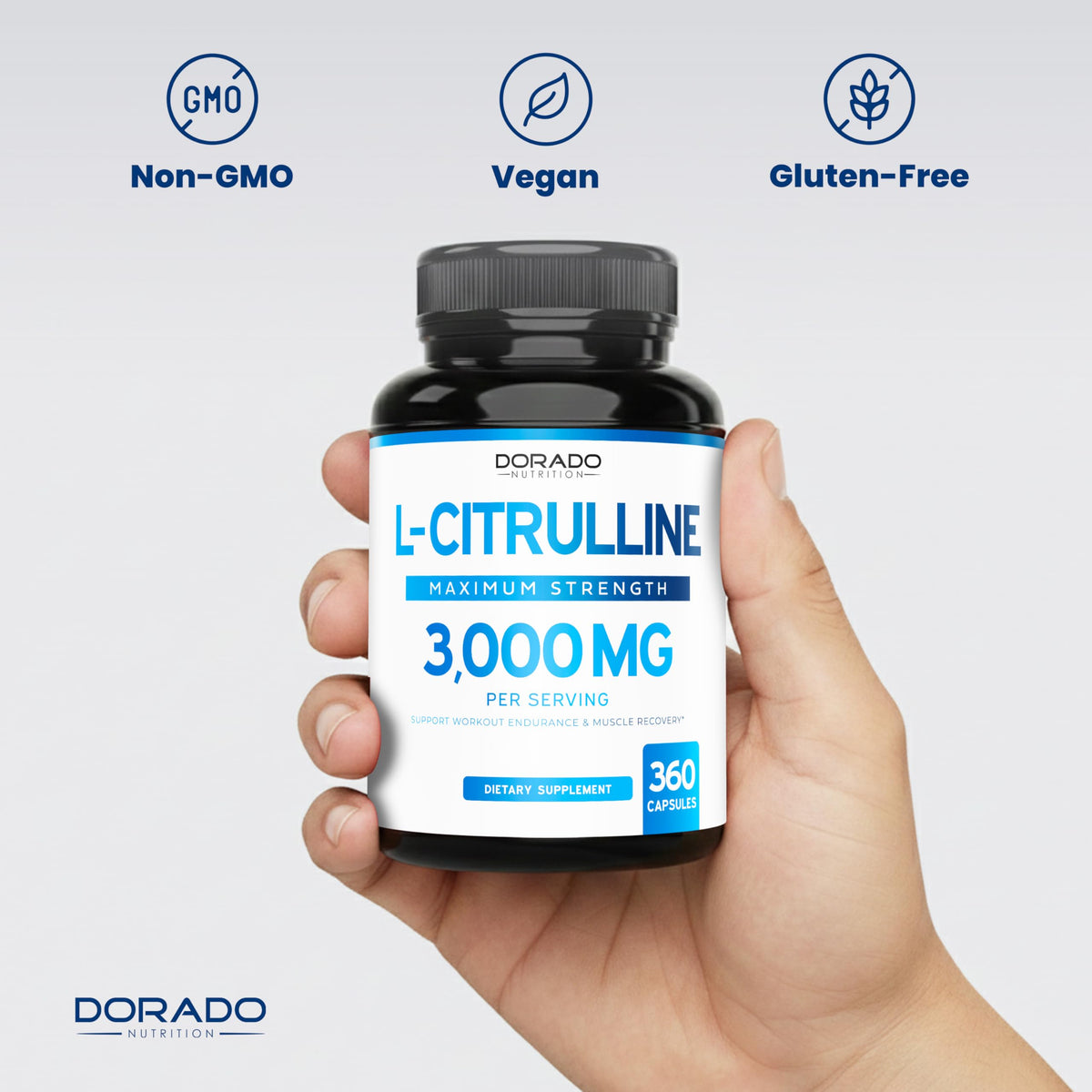 L Citrulline 3000mg 360 Capsules Vegan Non-GMO A55553