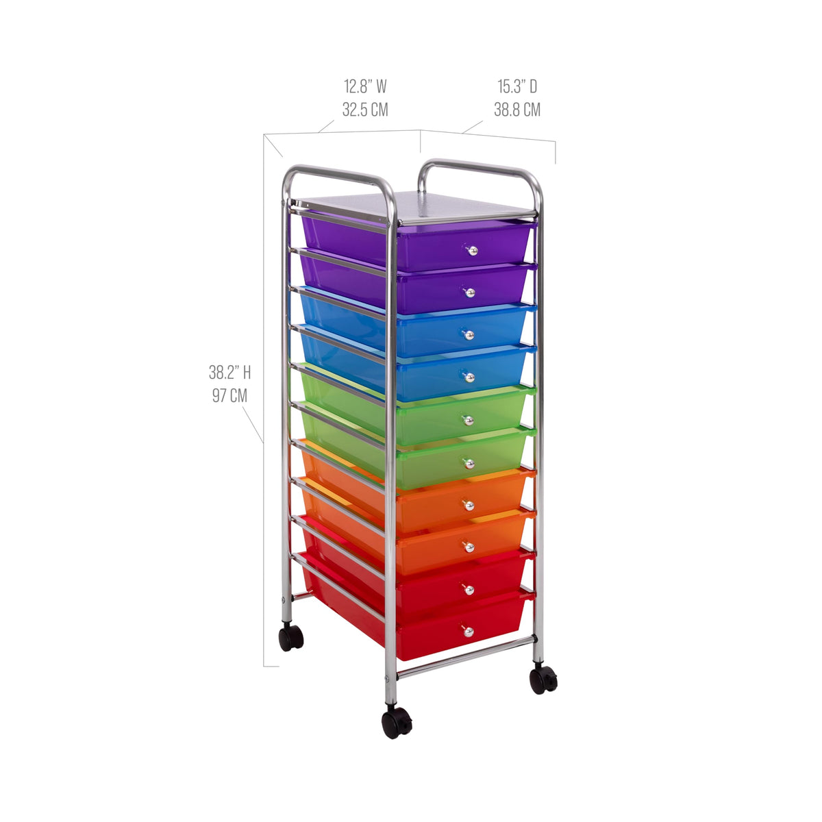 10 Drawer Rolling Storage Cart I9379