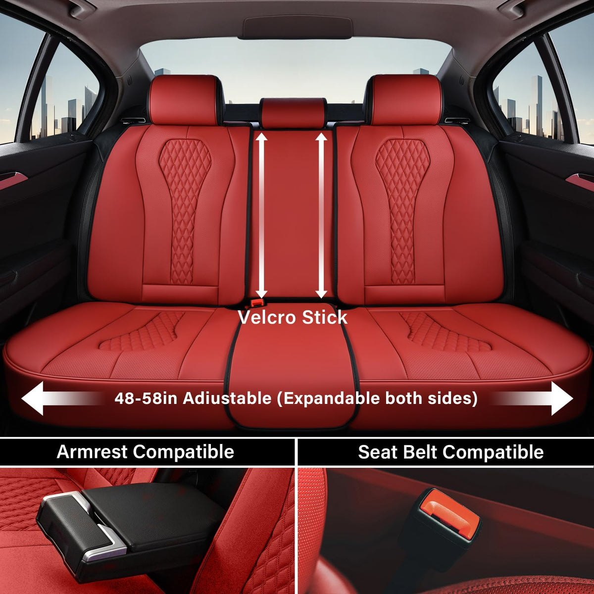 Waterproof Leather Car Seat Covers Full Set V748