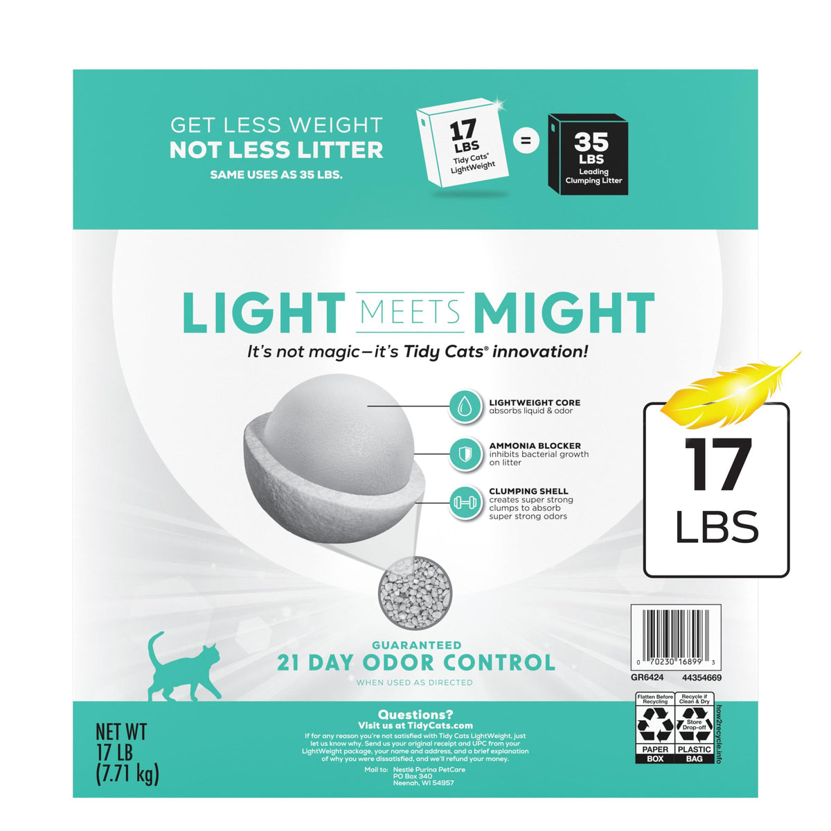Low Dust Clumping Unscented Cat Litter 17 lb U62772