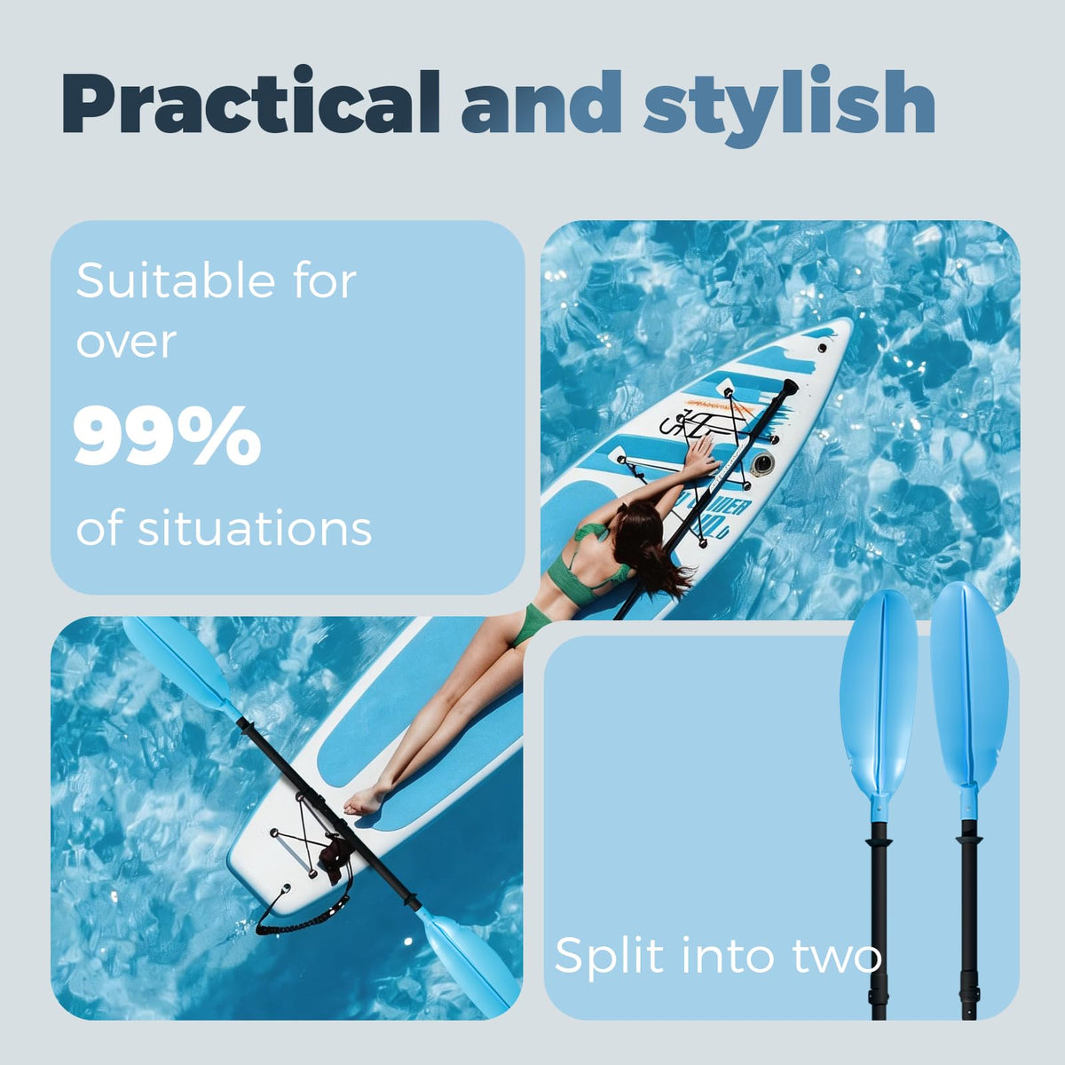 96 Inches Aluminum Alloy Kayak Paddle J181569