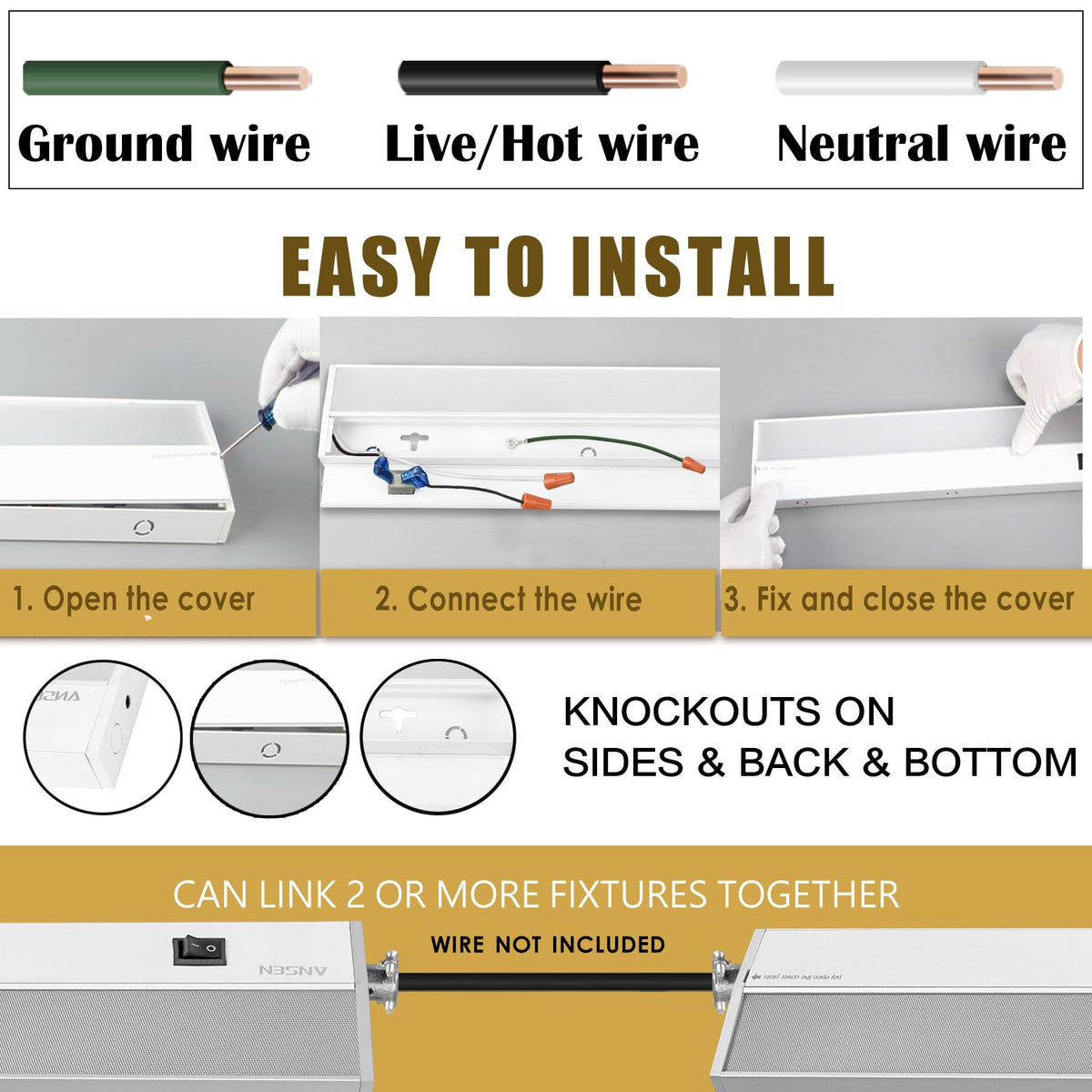 2 Packs Under Cabinet Lighting, 24in 18W Dimmable LED Light, 5 Color Temperature U625