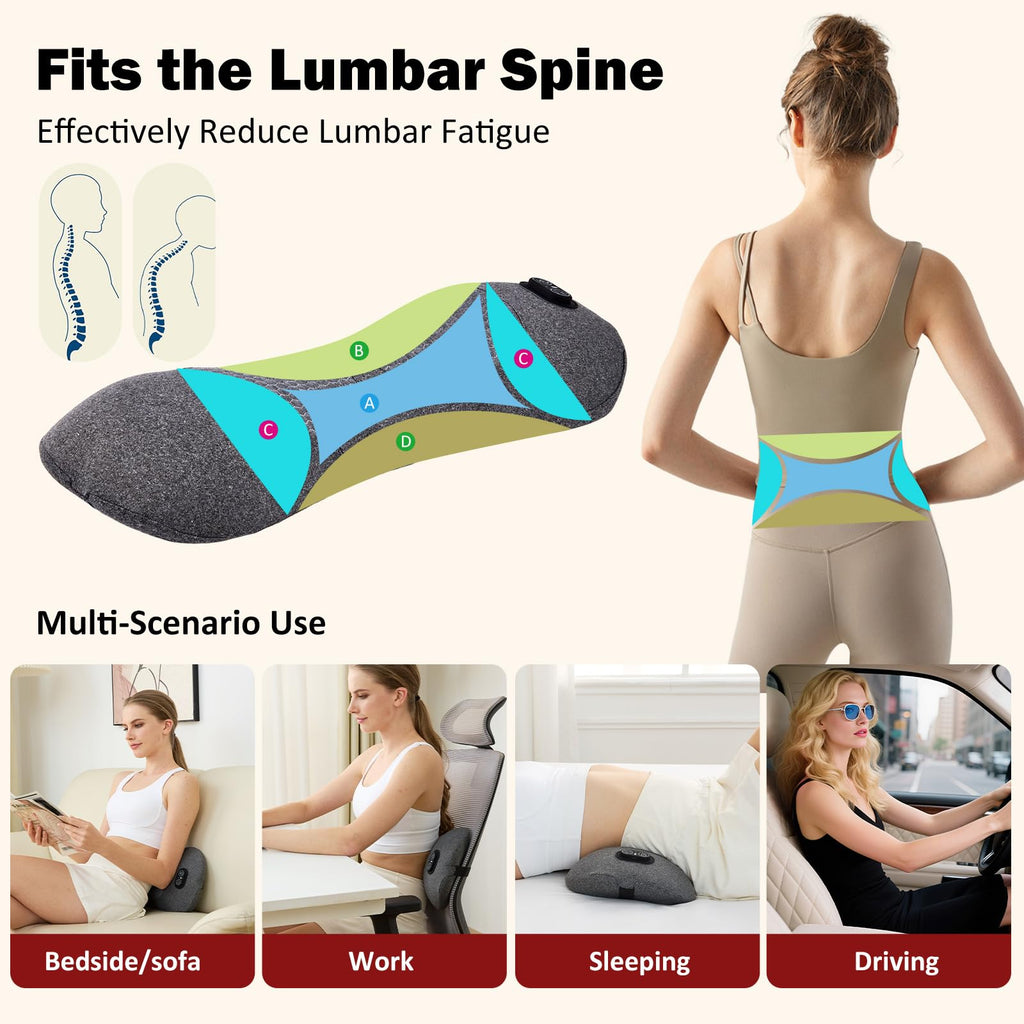 Back Massager with Heat, Vibration, Airbag Stretch Q73555