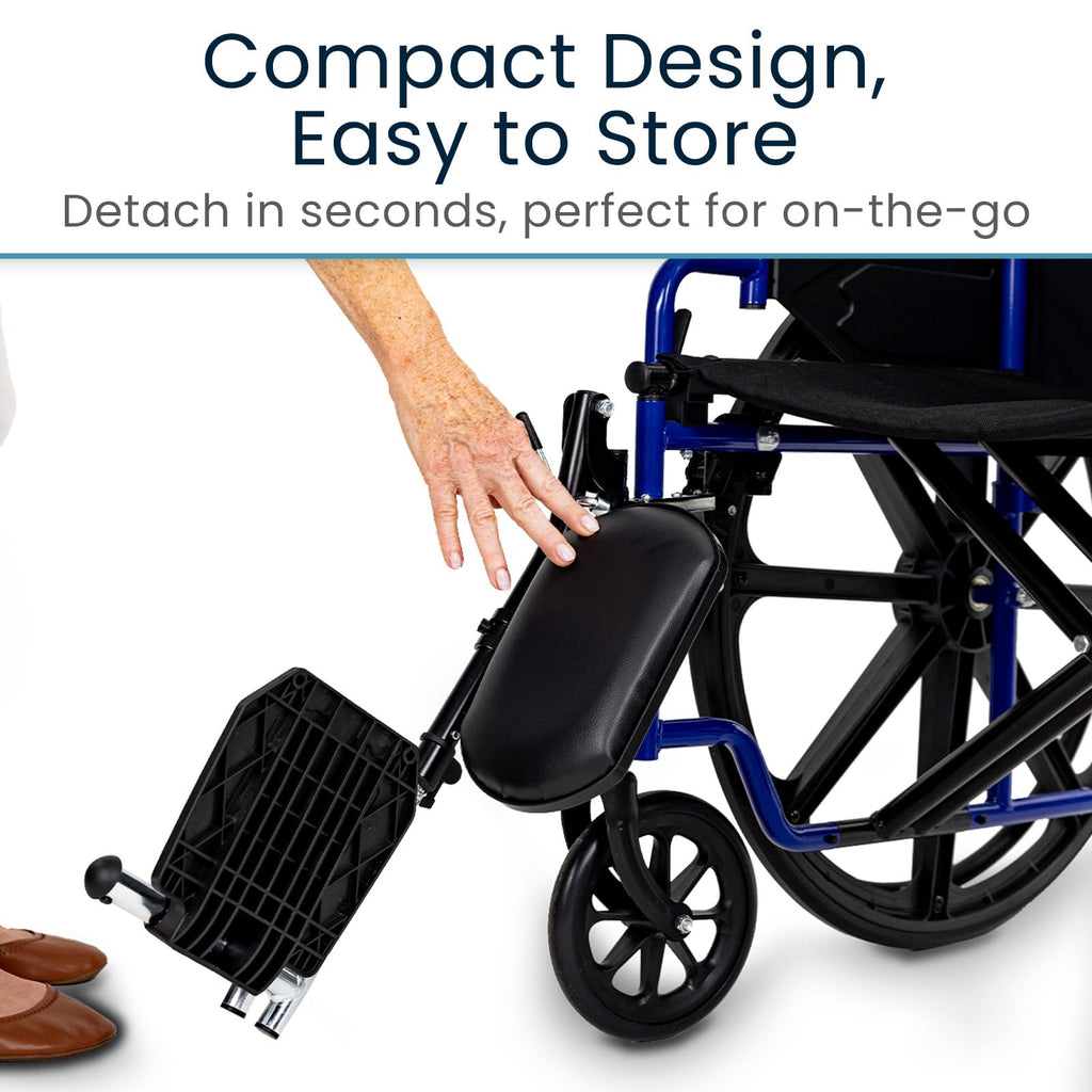 Elevating Wheelchair Footrests with Padded Calf Pads (2 Pack) H280755
