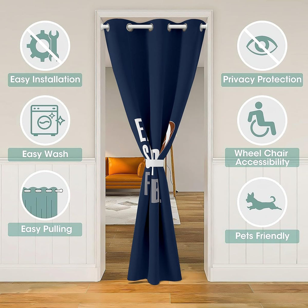Football Doorway Curtain 34"x80" 1 Panel P365