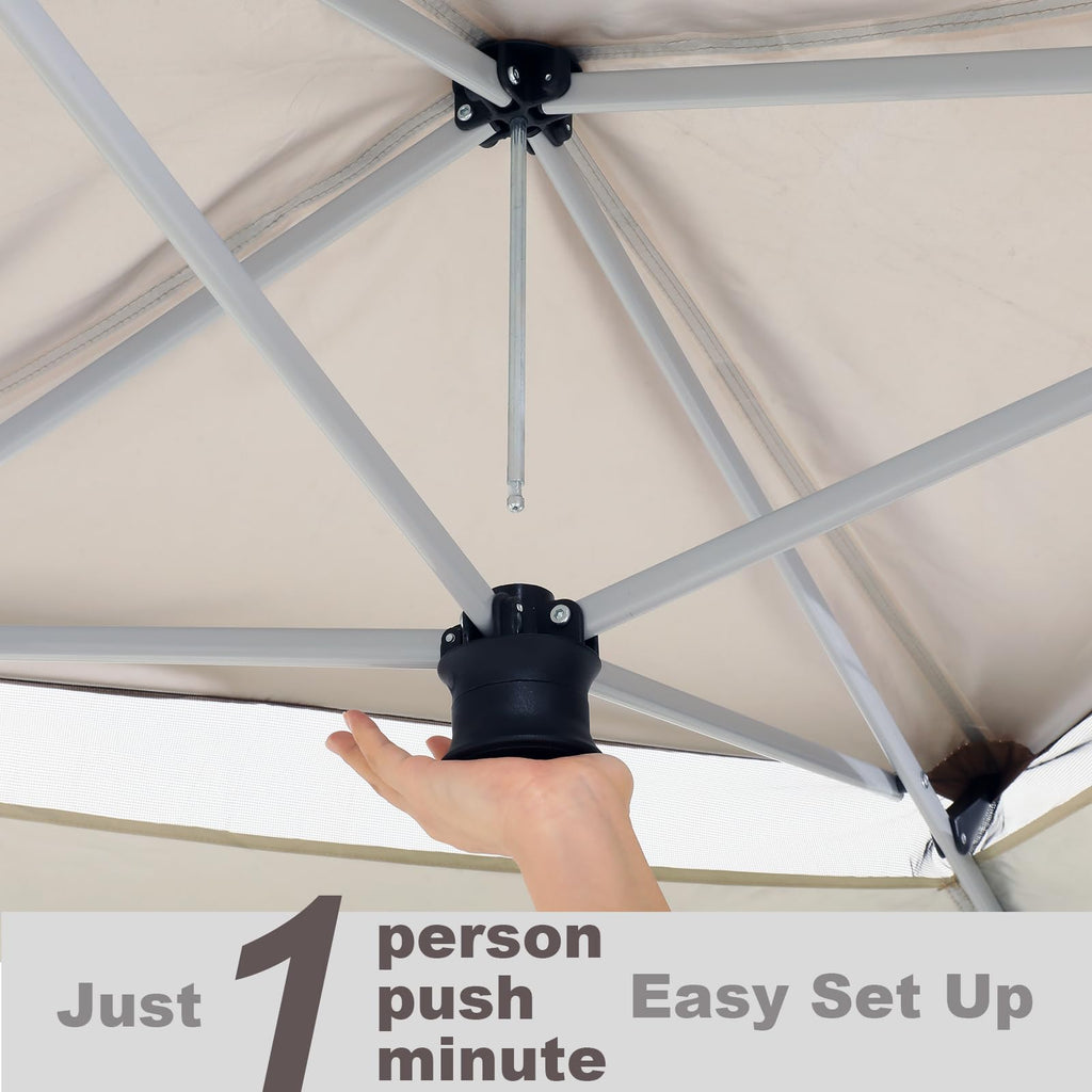 12x12 Pop Up Waterproof Outdoor Canopy with Mosquito Nettings and Carry Bag S317