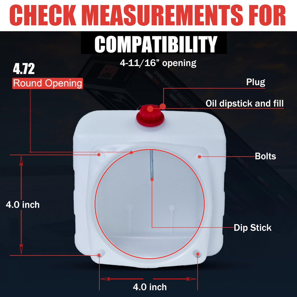 5 Quart Poly Hydraulic Replacement Reservoir M3547