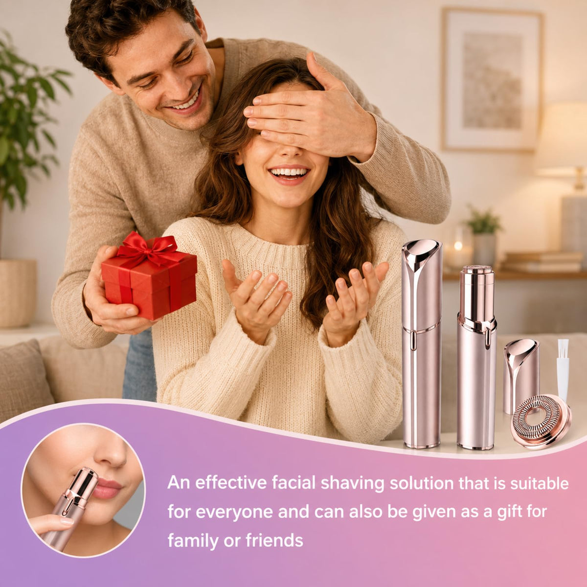 Facial Hair Remover Mini Portable Electric Razor Shaver B27988