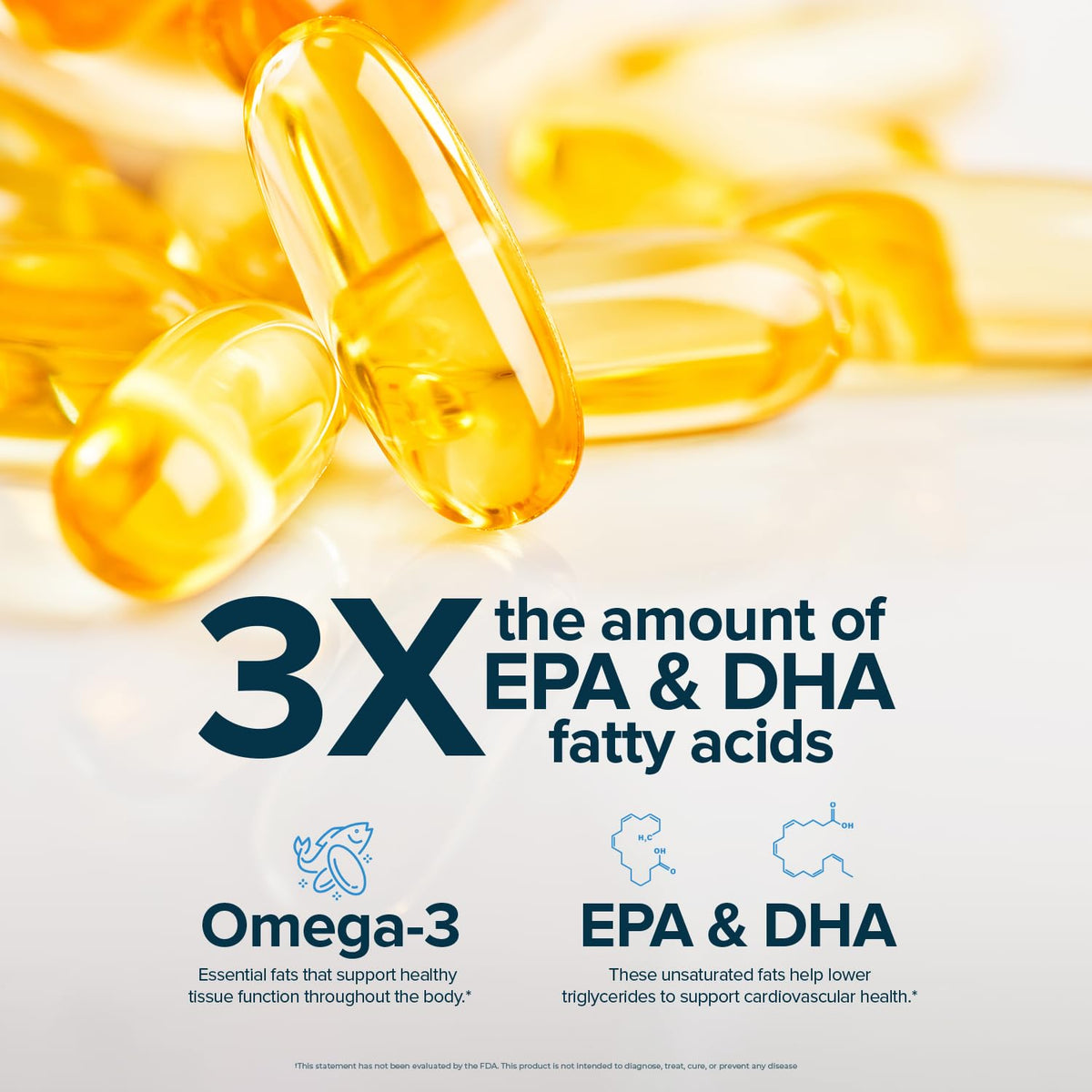 Triple Strength Omega-3 Fish Oil with EPA & DHA 180 Softgels E356726