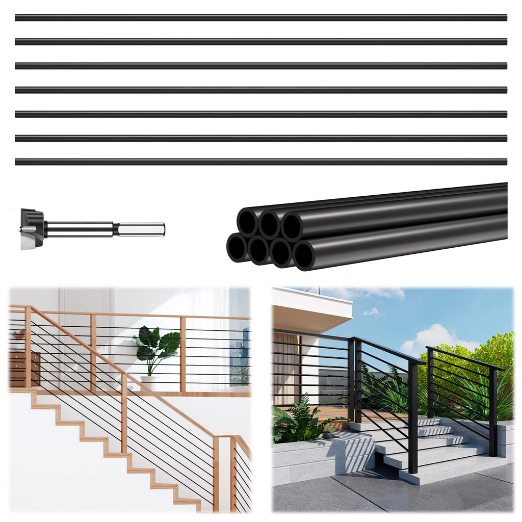 7 Pack 6 FT x 5/8 inch Aluminum Horizontal Baluster with Drill Bit U329