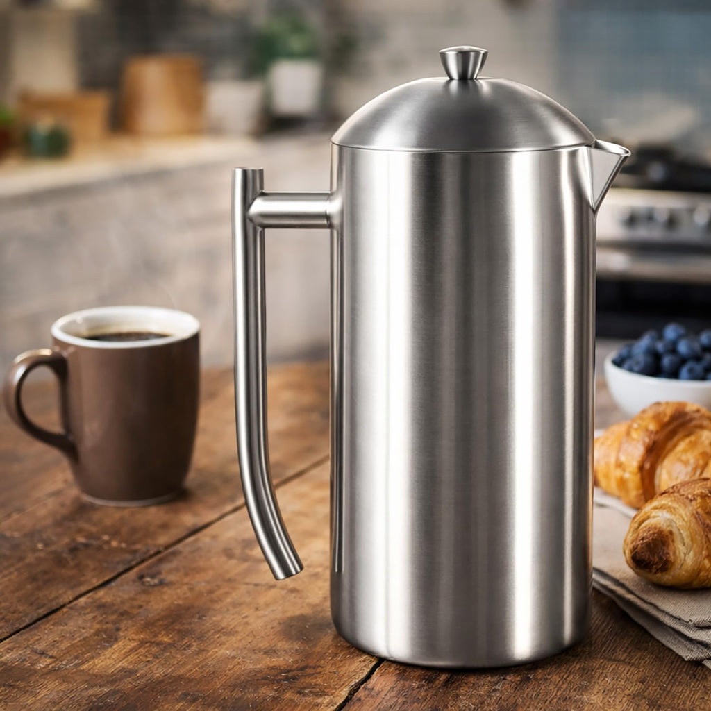 Double-Walled Stainless Steel French Press Coffee Maker 36 oz N353