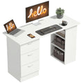 White Computer Desk with Drawers R925824