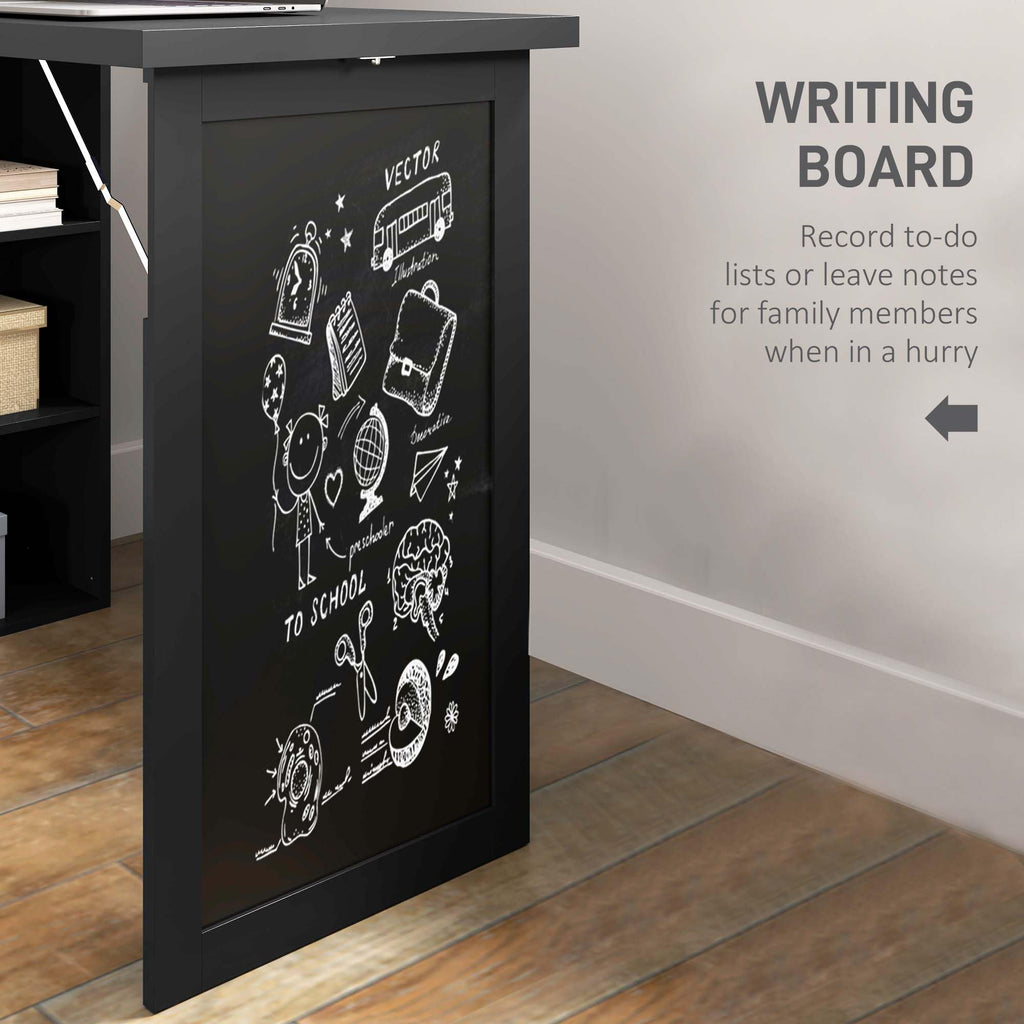 Black Foldable Convertible Computer Desk R5513