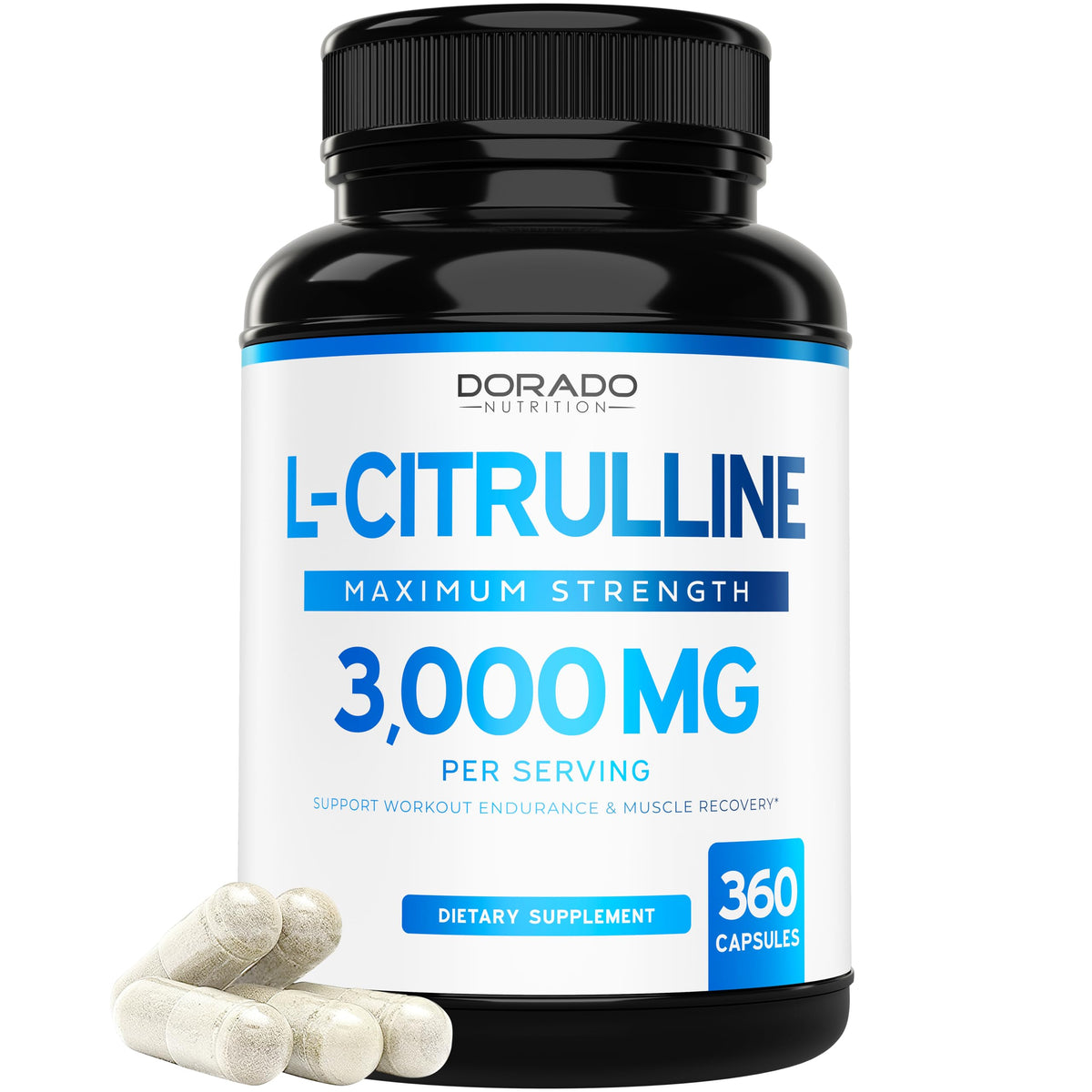 L Citrulline 3000mg 360 Capsules Vegan Non-GMO A55553