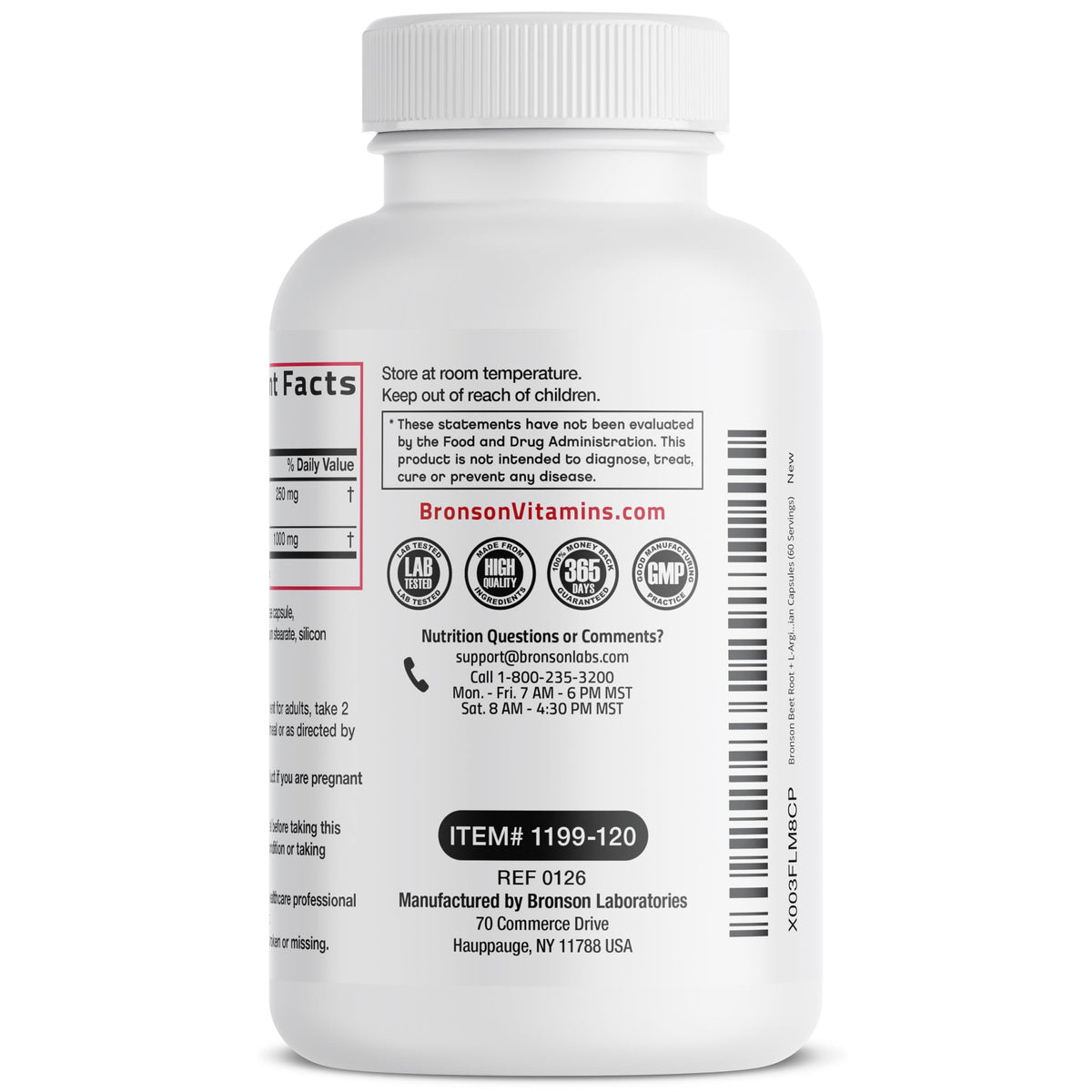 Beet Root L-Arginine 120 Capsules T4165