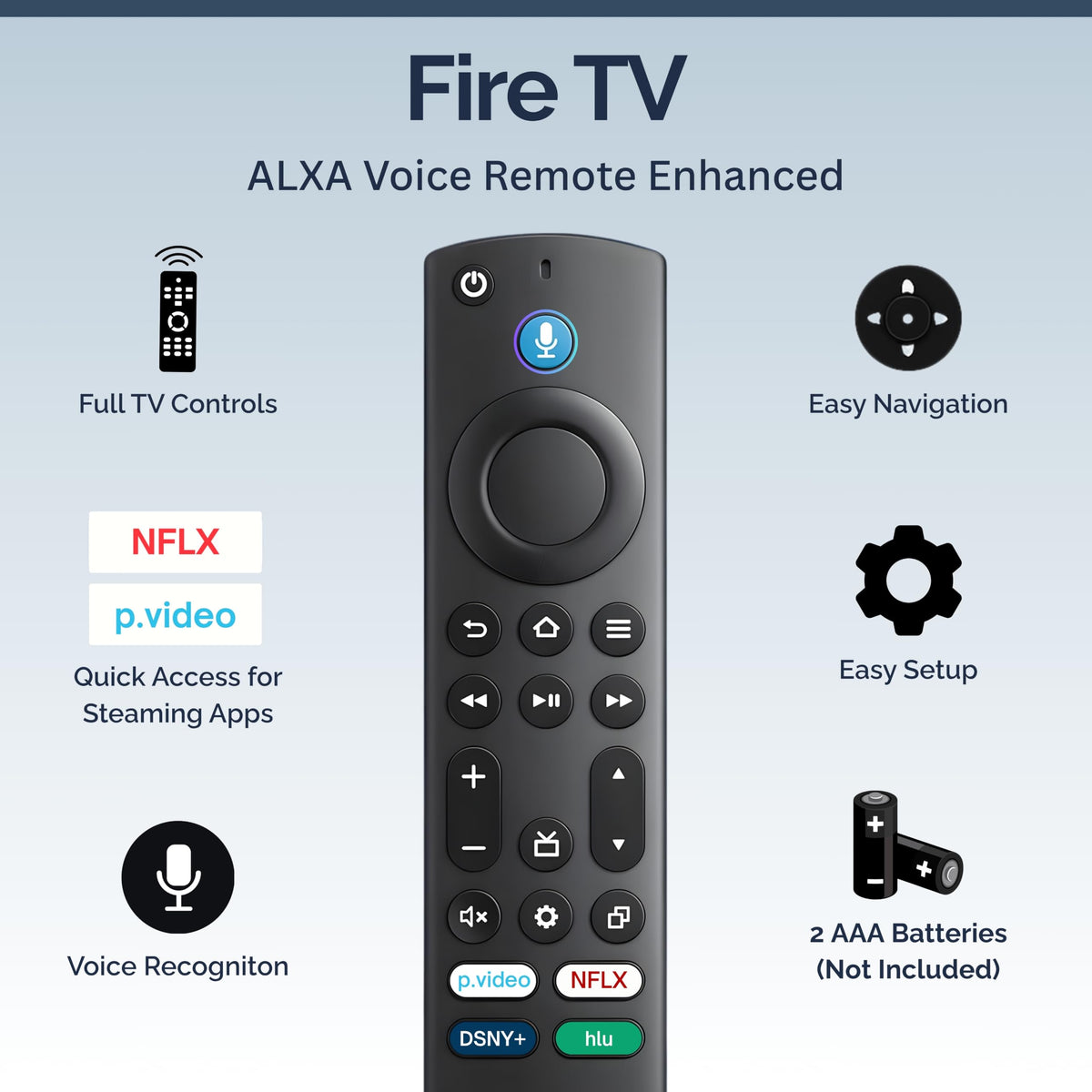 Replacement Voice Remote for Smart TVs, 1 Pack P22466