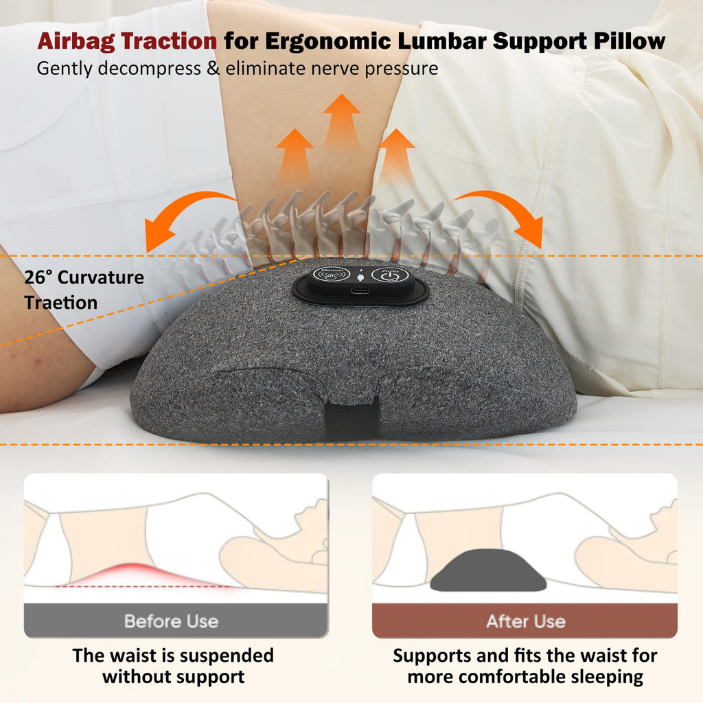 Back Massager with Heat, Vibration, Airbag Stretch Q73555