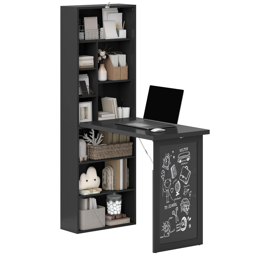 Black Foldable Convertible Computer Desk R5513