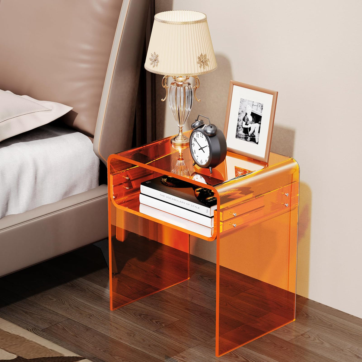Clear Acrylic 2-Tier End Table M6278