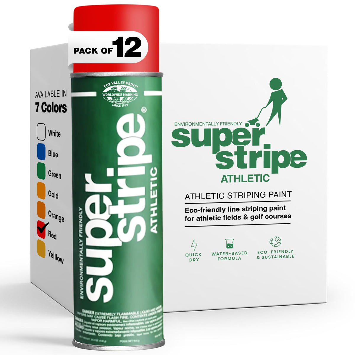 Red Field Striping Paint 18 oz Pack of 12 W275931