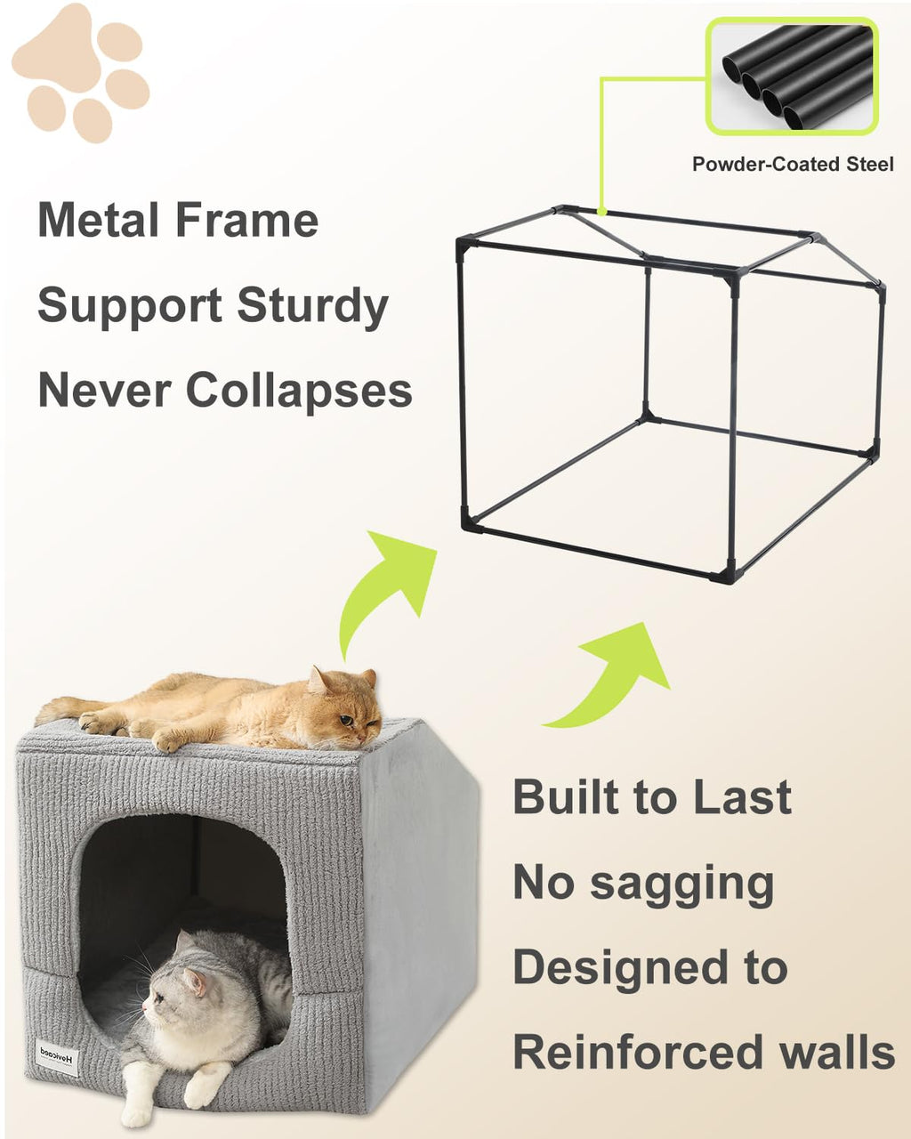 Small Dog House with Dog Cave Bed W841968