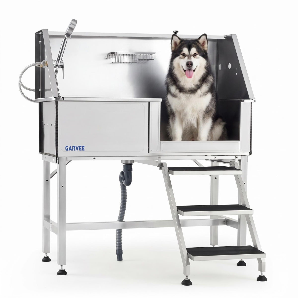 46 Inch Dog Washing Station with Walk-in Stair Z915957