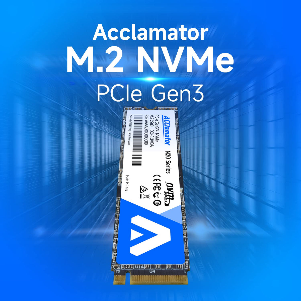 512GB NVMe M.2 2280 PCIe Gen3x4 Internal SSD B943266