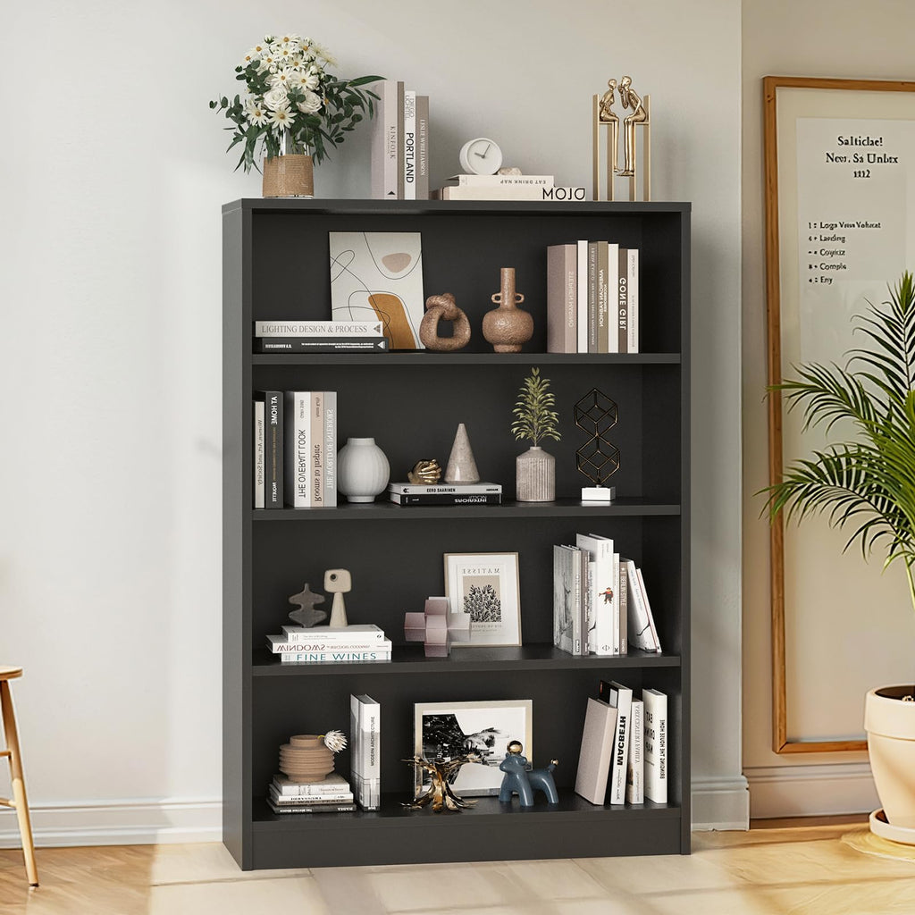 48 Inch 4-Shelf Wood Bookcase N167
