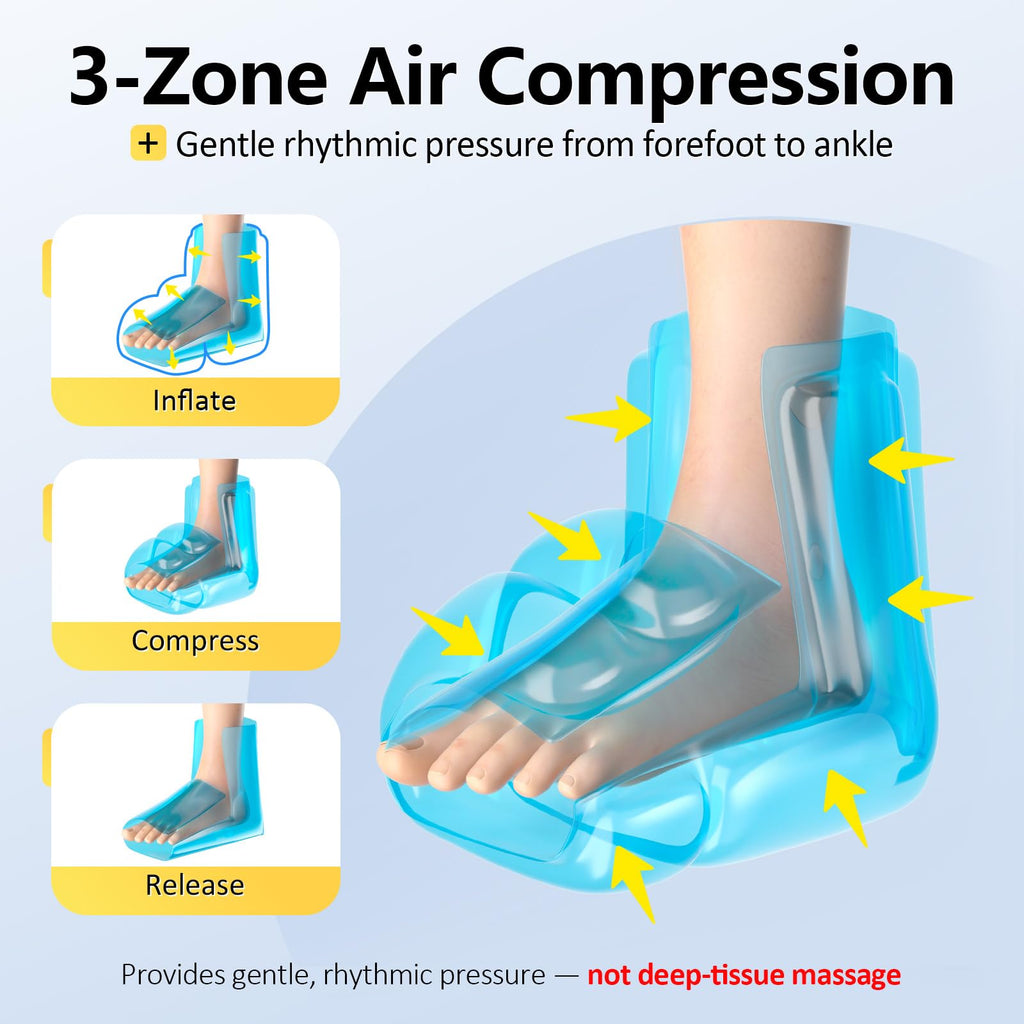 Portable Air Compression Foot Massager with Heat N81224