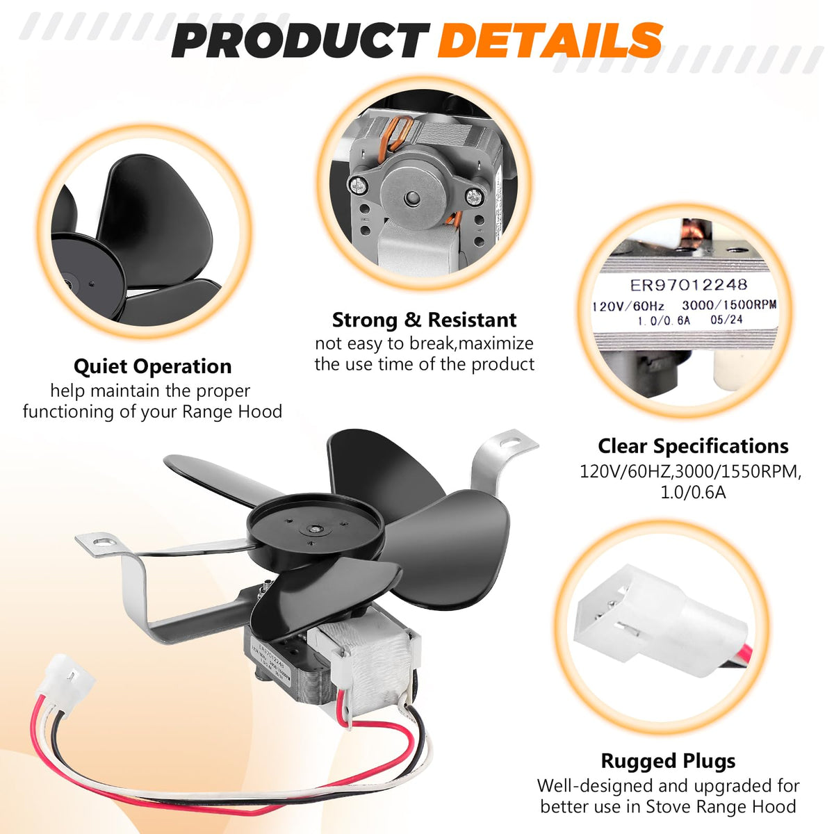 Range Hood Fan Motor E977