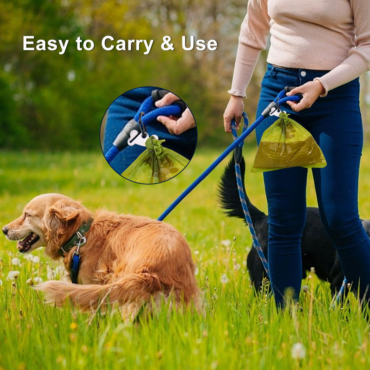 Dog Poop Bag Holder Leash Clip Dispenser S608149