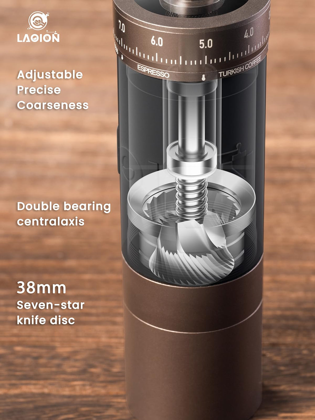 Manual Coffee Grinder with Straight Handle T2842