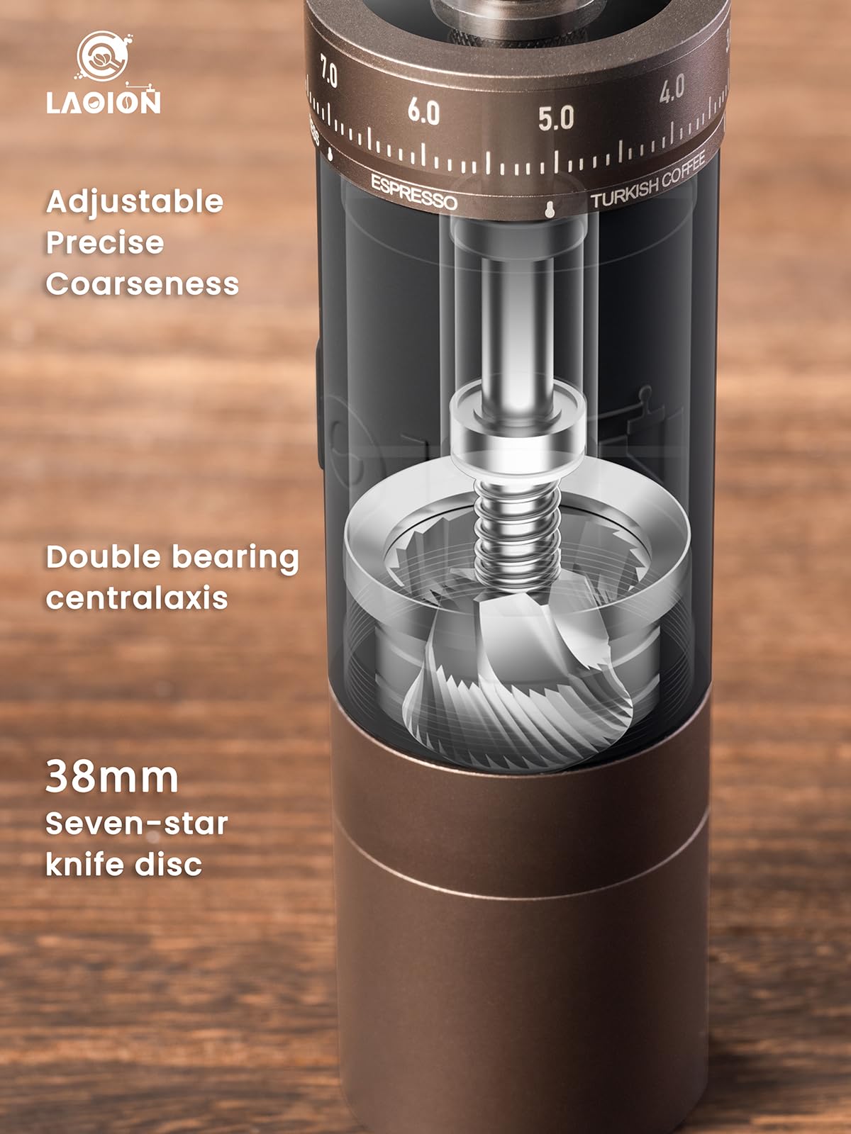 Manual Coffee Grinder with Straight Handle T2842