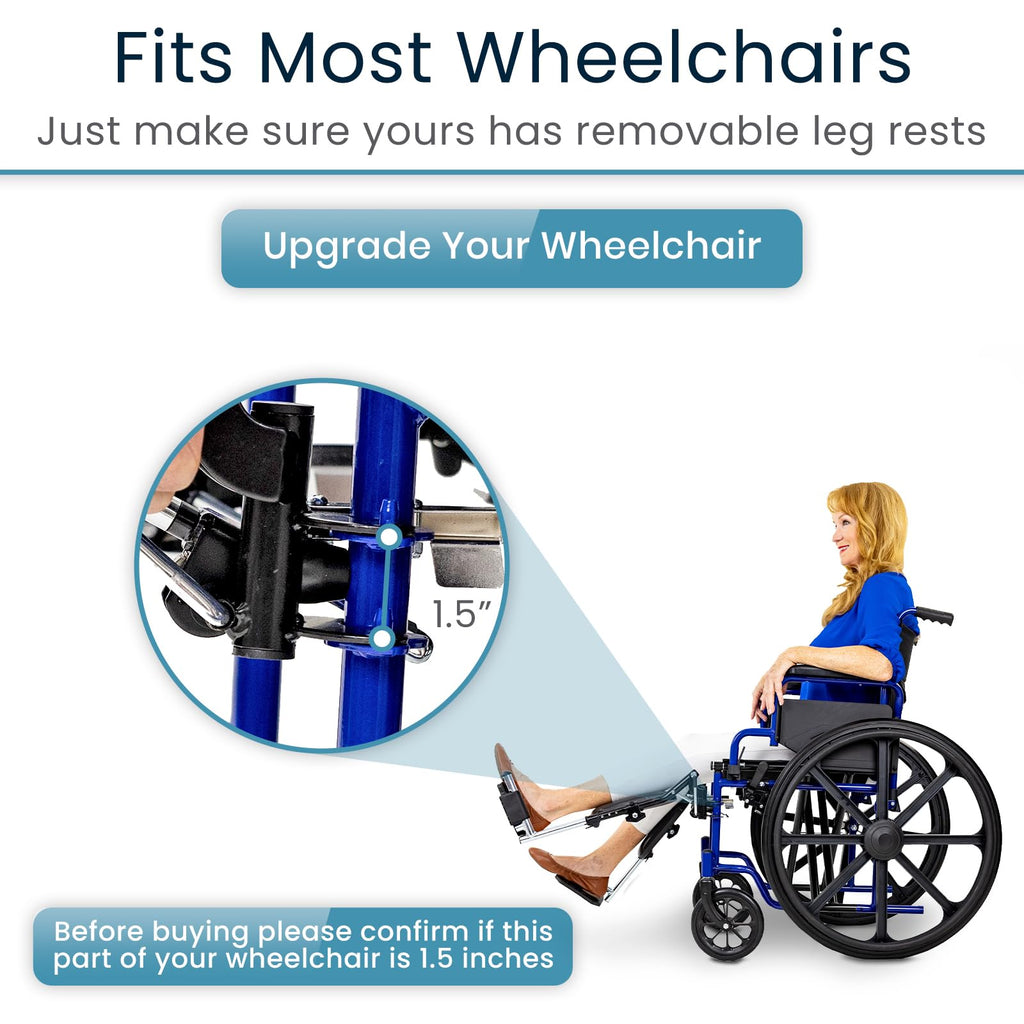Elevating Wheelchair Footrests with Padded Calf Pads (2 Pack) H280755
