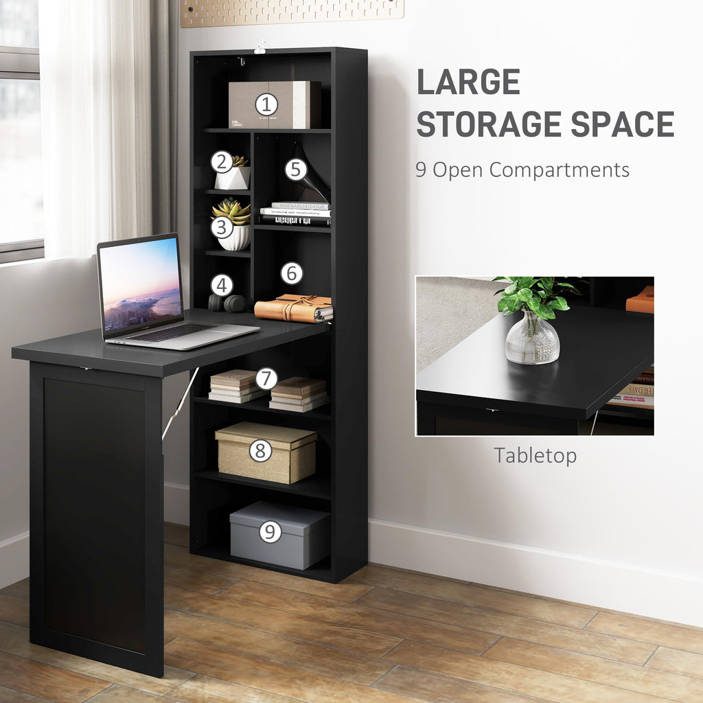 Black Foldable Convertible Computer Desk R5513