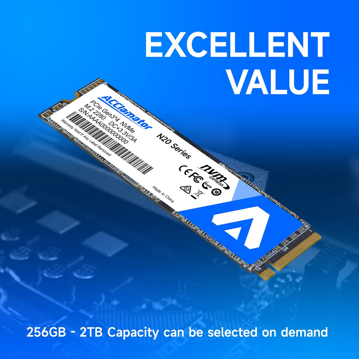 512GB NVMe M.2 2280 PCIe Gen3x4 Internal SSD B943266