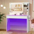 White Makeup Vanity Desk with LED Mirror K718030