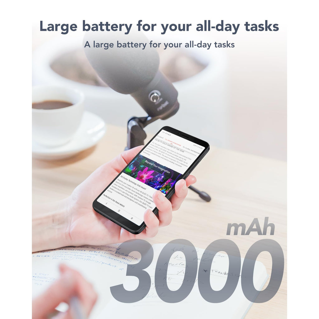 Unlocked Smartphone with 6.0" HD+ Display, 3+32GB, 3000mAh Battery, Android 13, Space Black X48610