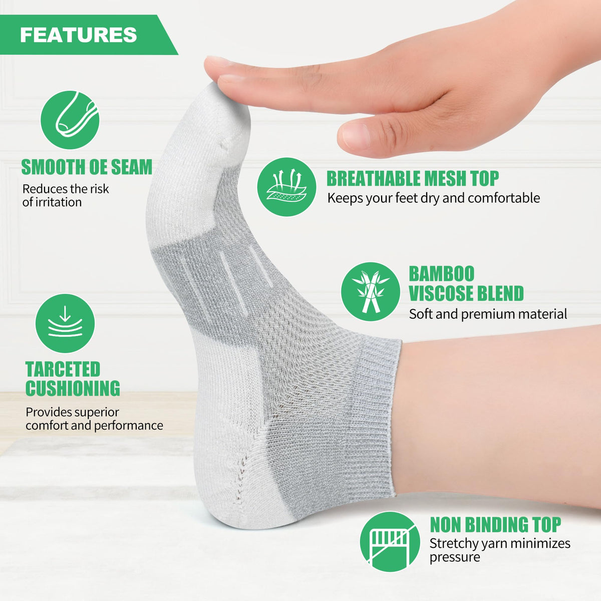 Low Cut Bamboo Viscose Diabetic Socks V131891