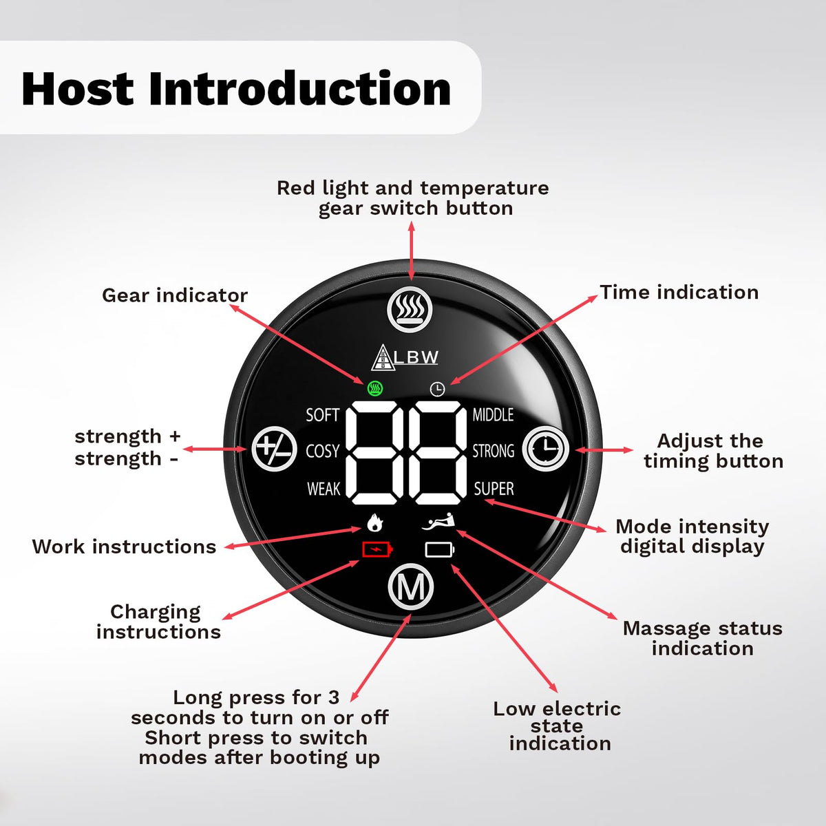 Cordless Heated Foot Massager Wrap with Red Light D99967