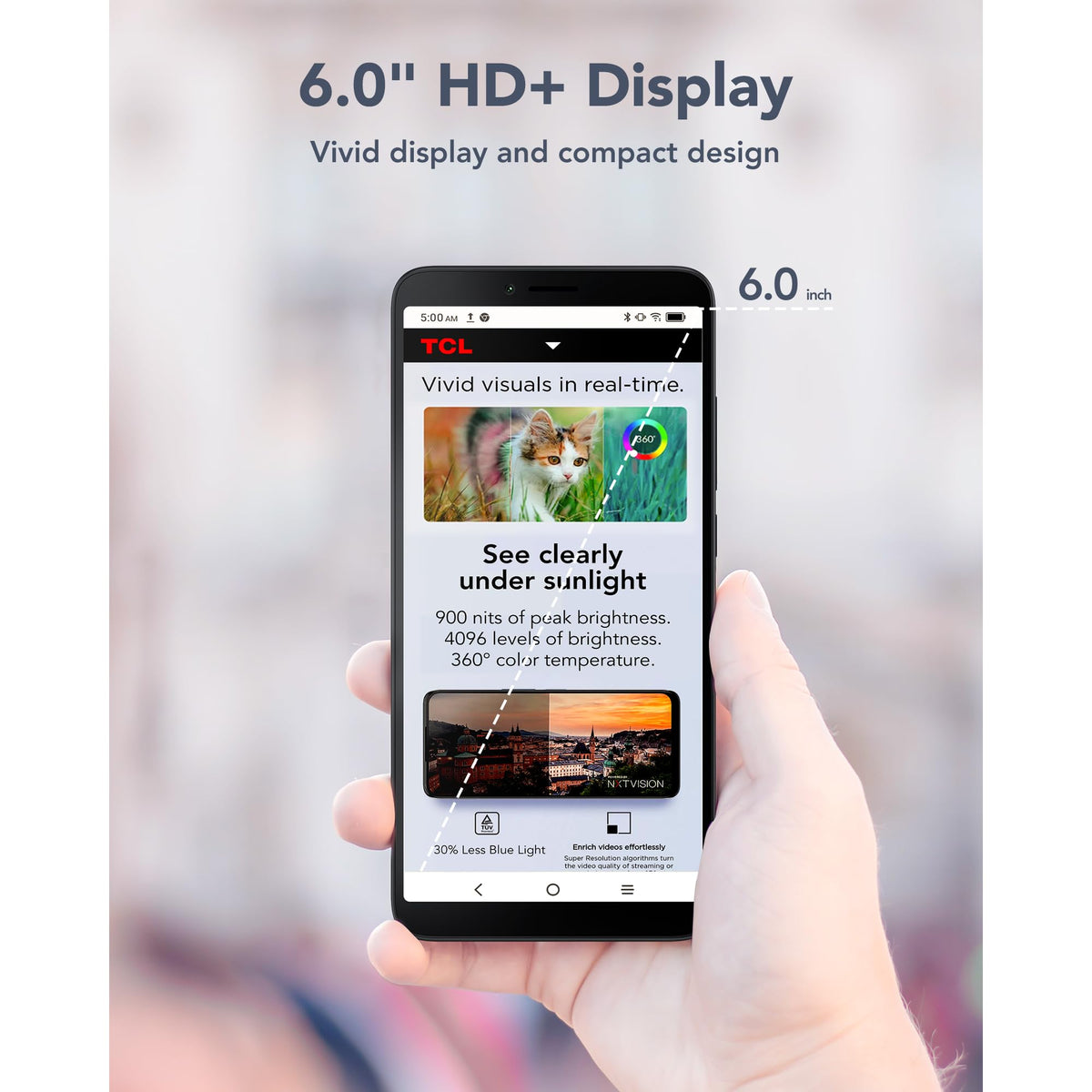 Unlocked Smartphone with 6.0" HD+ Display, 3+32GB, 3000mAh Battery, Android 13, Space Black X48610