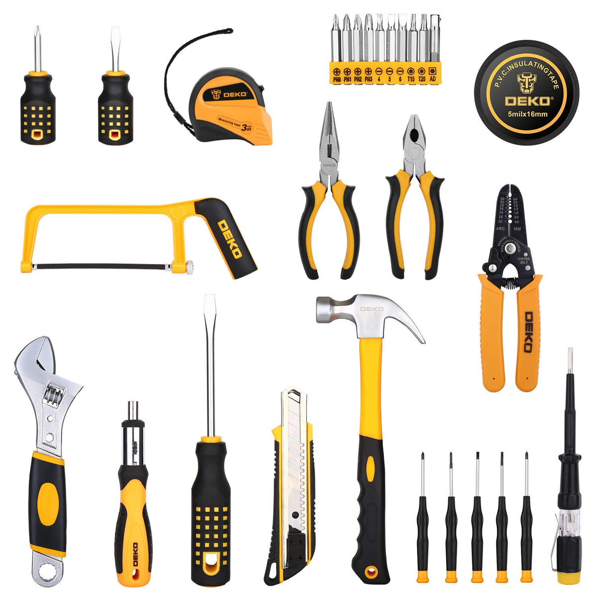 198 Piece Home Repair Tool Kit with Plastic Toolbox W77425
