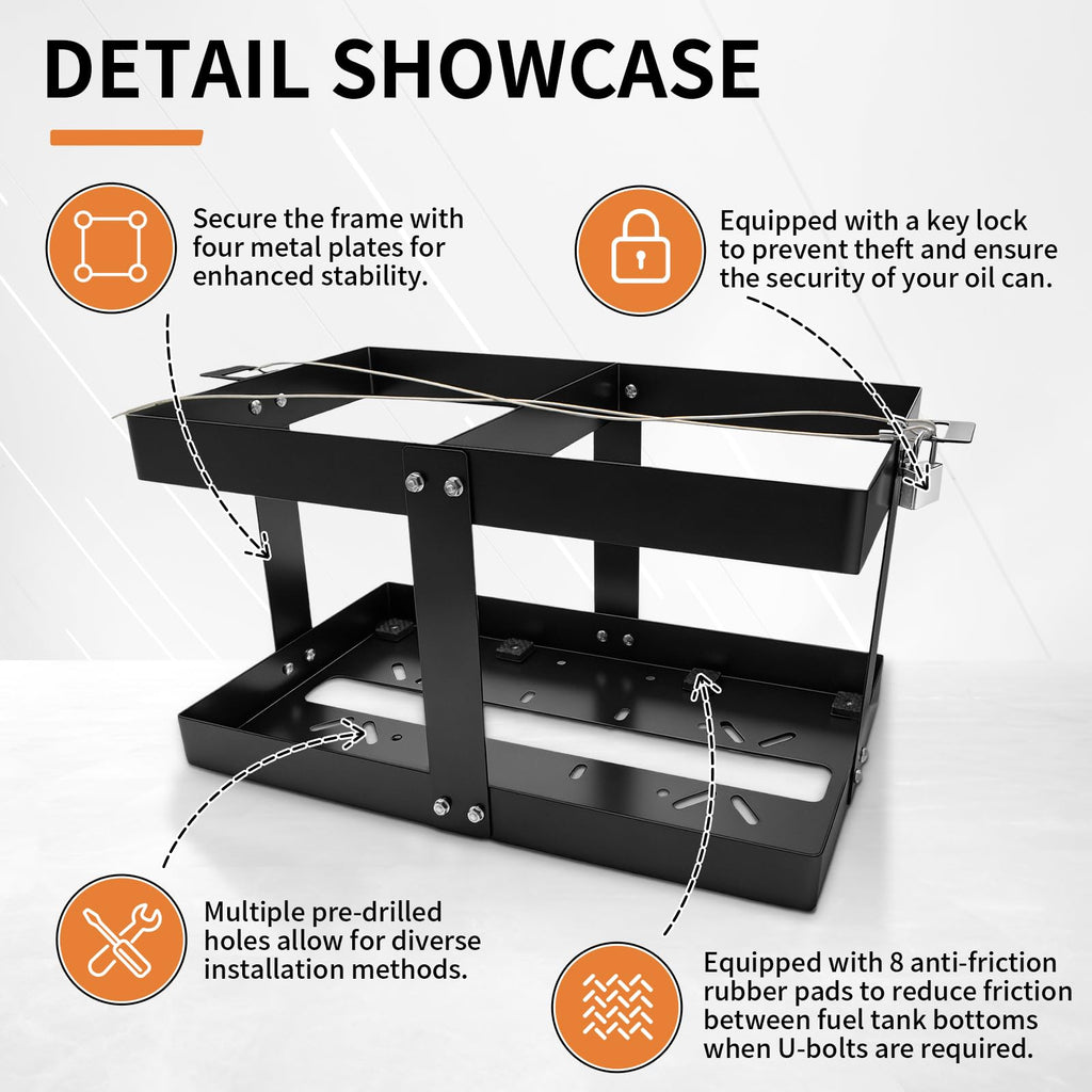 5 Gallon Fuel Jug Holder with Lock V90797