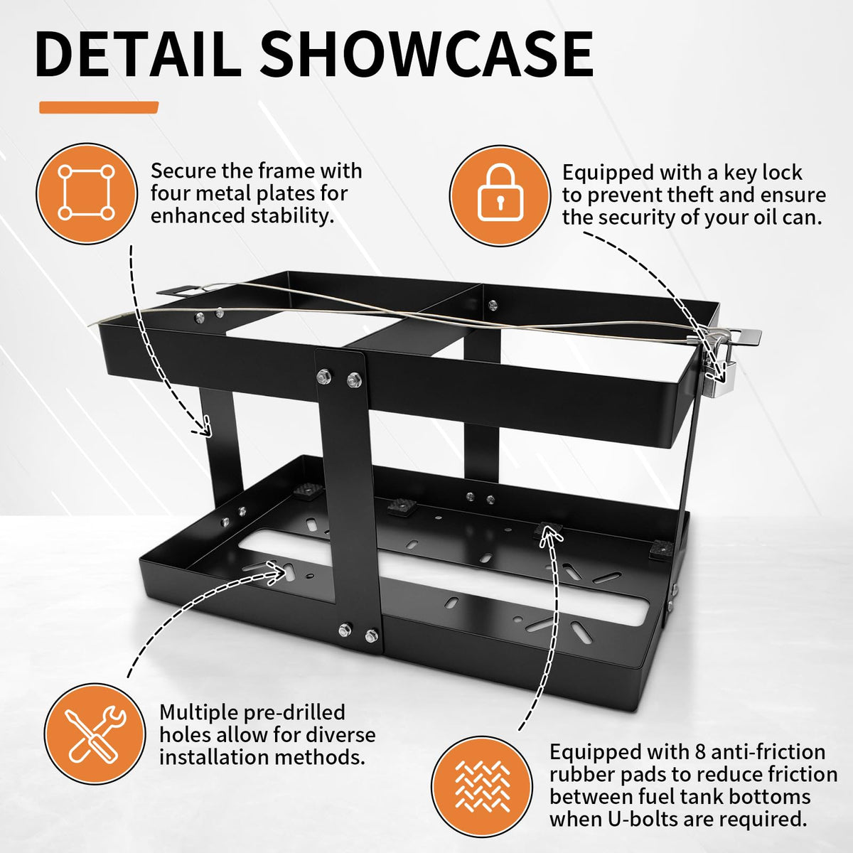 5 Gallon Fuel Jug Holder with Lock V90797