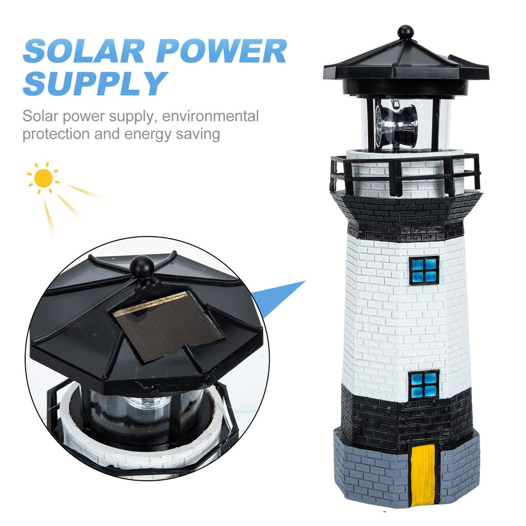 Solar Powered Resin Lighthouse Garden Decor B5335