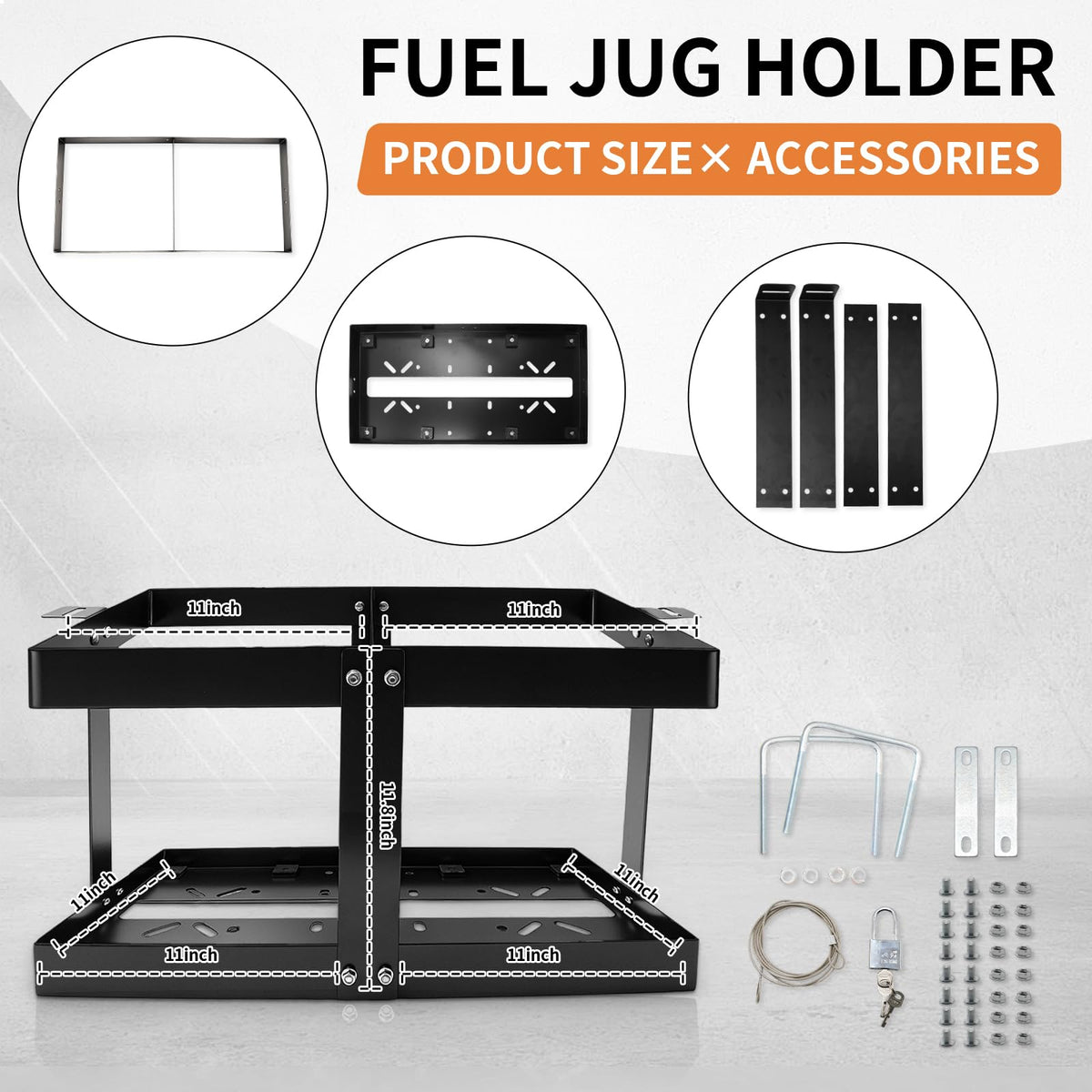 5 Gallon Fuel Jug Holder with Lock V90797