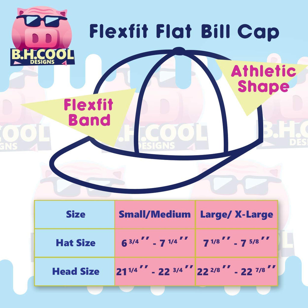 Flat Bill Fitted Hat D3041