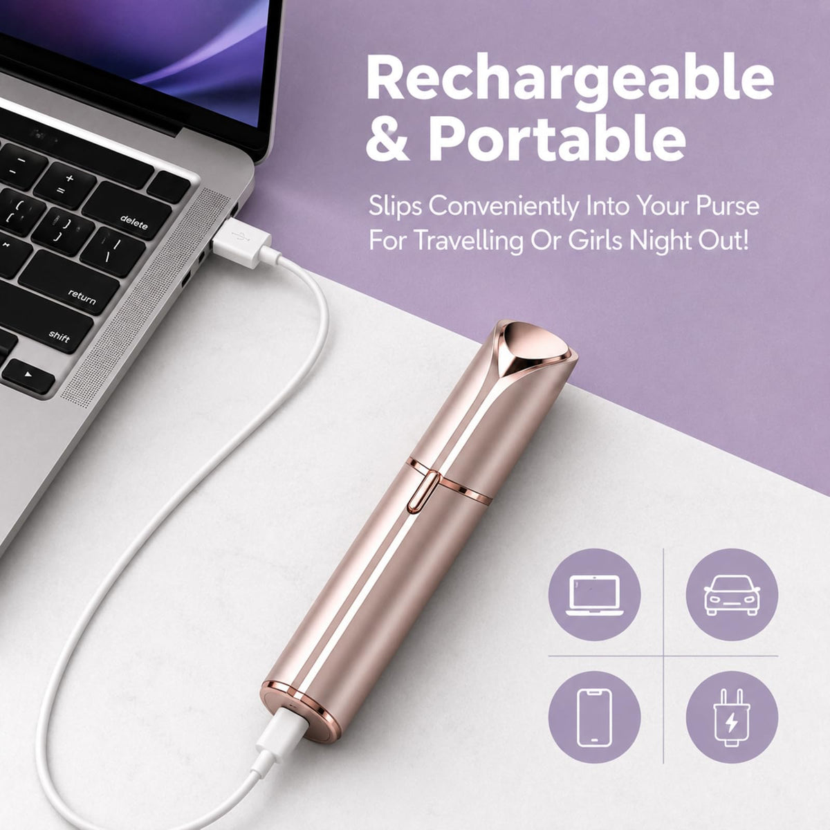 Facial Hair Remover Mini Portable Electric Razor Shaver B27988
